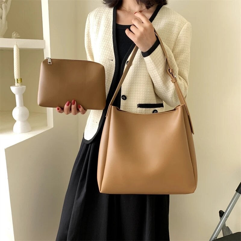 Saphira™ – Modische Henkeltasche - Kaffee