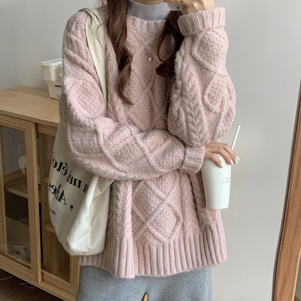 Fiona™ | Oversize Strickpullover mit Fledermausärmeln - Womens Cardigan and Sweater - Beige