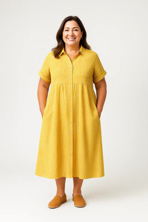 Avah | Klassisches Nadelstreifen-Kleid