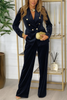 Fernanda | Samtanzug für Damen, mit Knöpfen & elegant