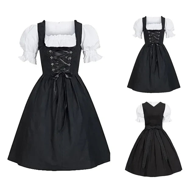 Elegantes Damen-Dirndl mit Schürze für das Oktoberfest