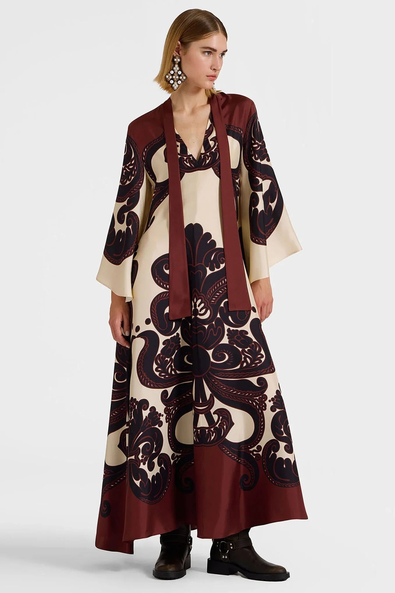 Geraldine | Elegantes Print-Kleid aus Satin