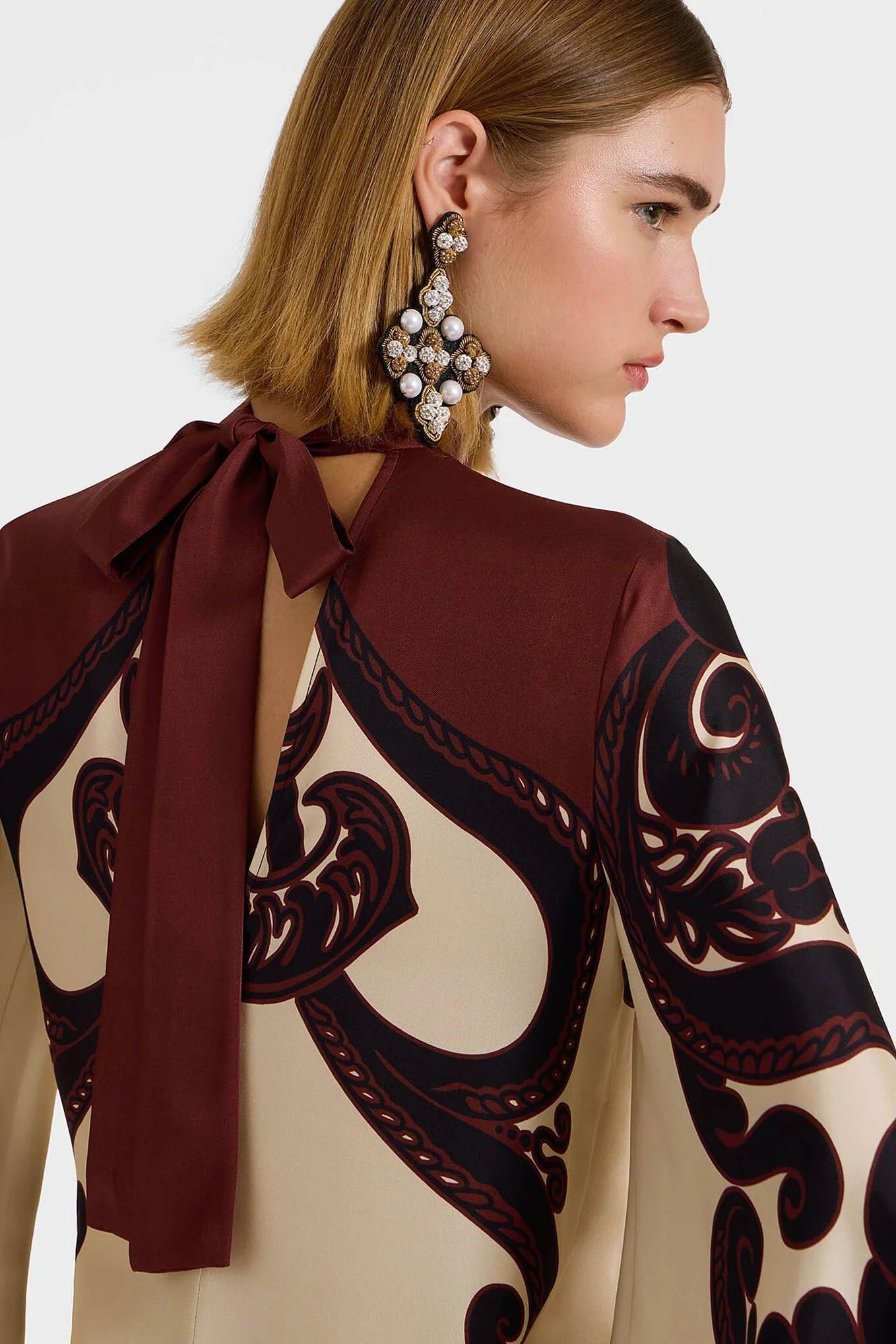 Geraldine | Elegantes Print-Kleid aus Satin
