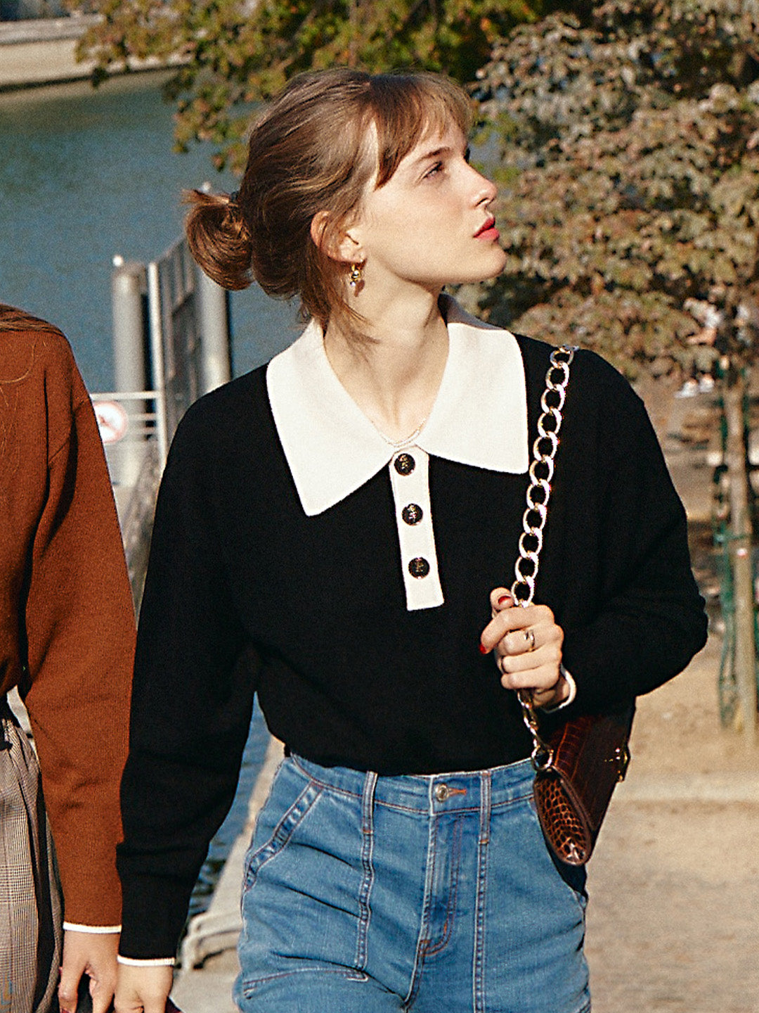 Pelina | Zeitloser Strickpullover mit elegantem Polo-Kragen