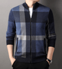 Cedric™ – Moderne Strickjacke - Cardigan - Dunkelbraun / XS