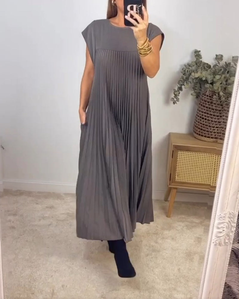Moira | Ärmelloses Elegantes Plissee-Kleid