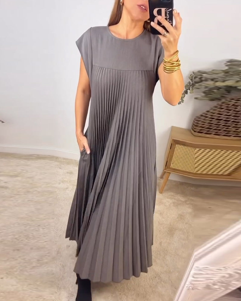 Moira | Ärmelloses Elegantes Plissee-Kleid
