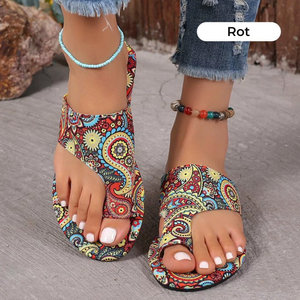Andrea | Leichte orthopädische flache Sandalen für Damen