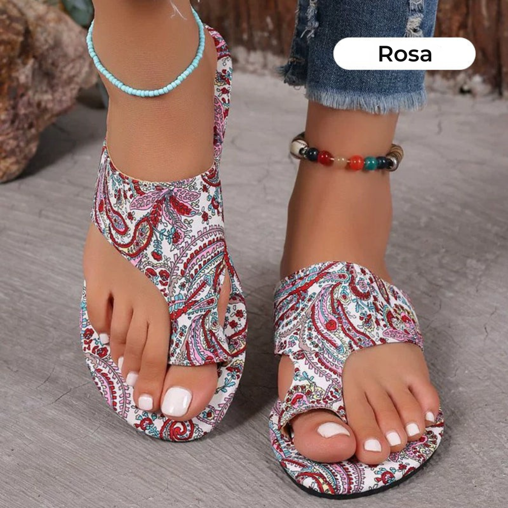 Andrea | Leichte orthopädische flache Sandalen für Damen