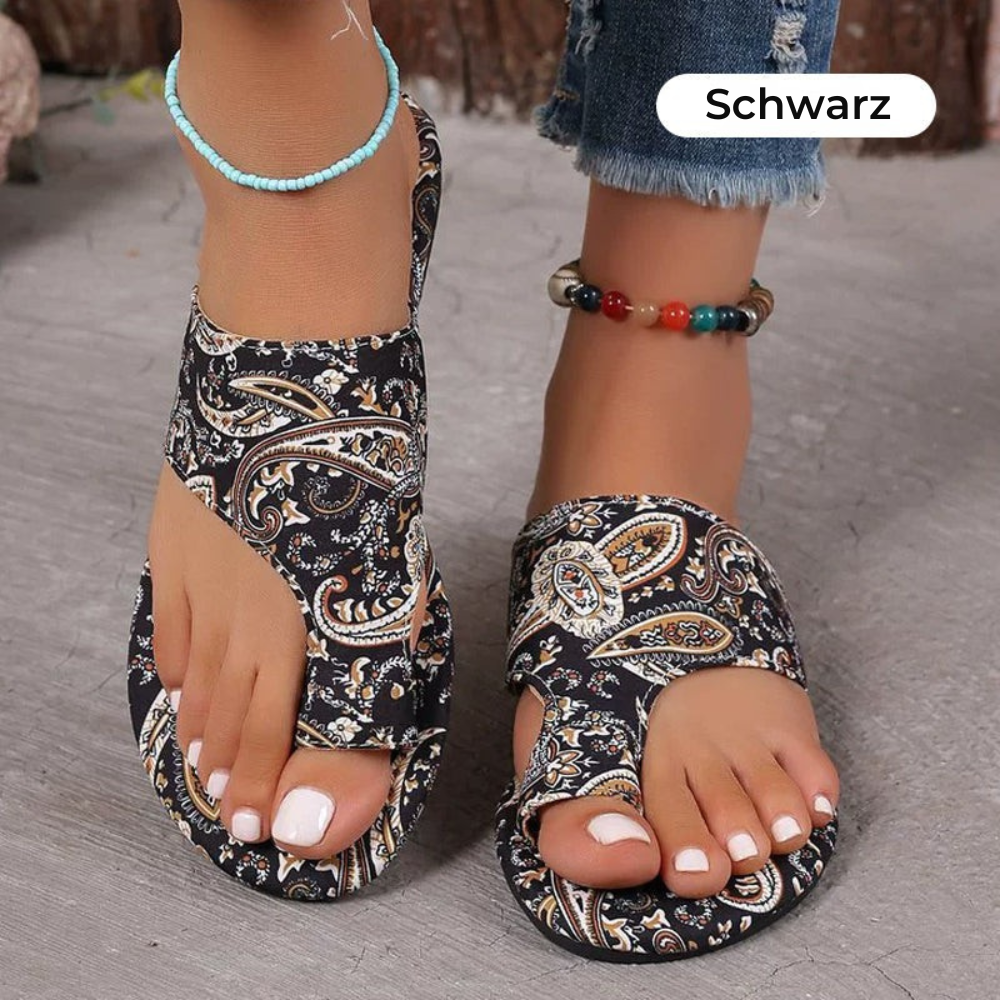 Andrea | Leichte orthopädische flache Sandalen für Damen