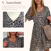 Wilma | modisches Damenkleid mit auffälligem Leopardenprint und V-Ausschnitt
