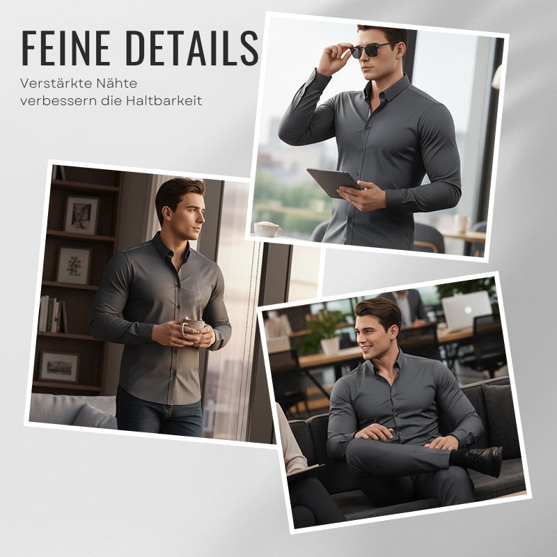 Vincent | Stilvolles Herrenhemd mit Knopfleiste