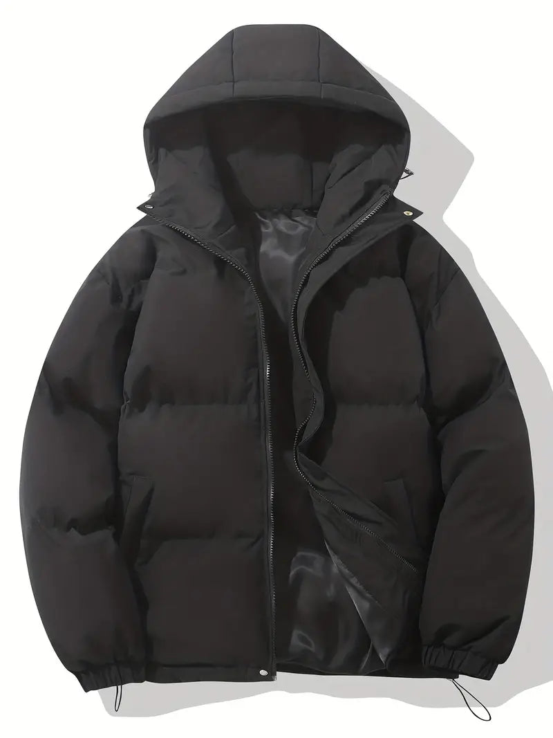 Elcy- Gefütterte Winterjacke mit Kapuze - Schwarz / S