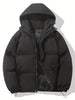 Elcy- Gefütterte Winterjacke mit Kapuze - Schwarz / S