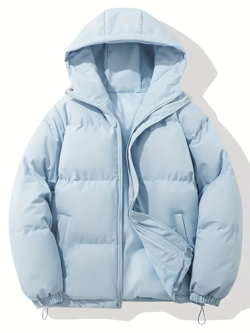 Elcy- Gefütterte Winterjacke mit Kapuze - Hellblau / S