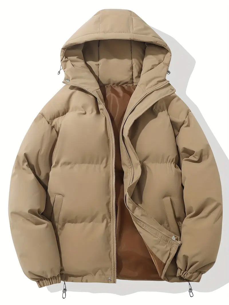 Elcy- Gefütterte Winterjacke mit Kapuze - Khaki / S