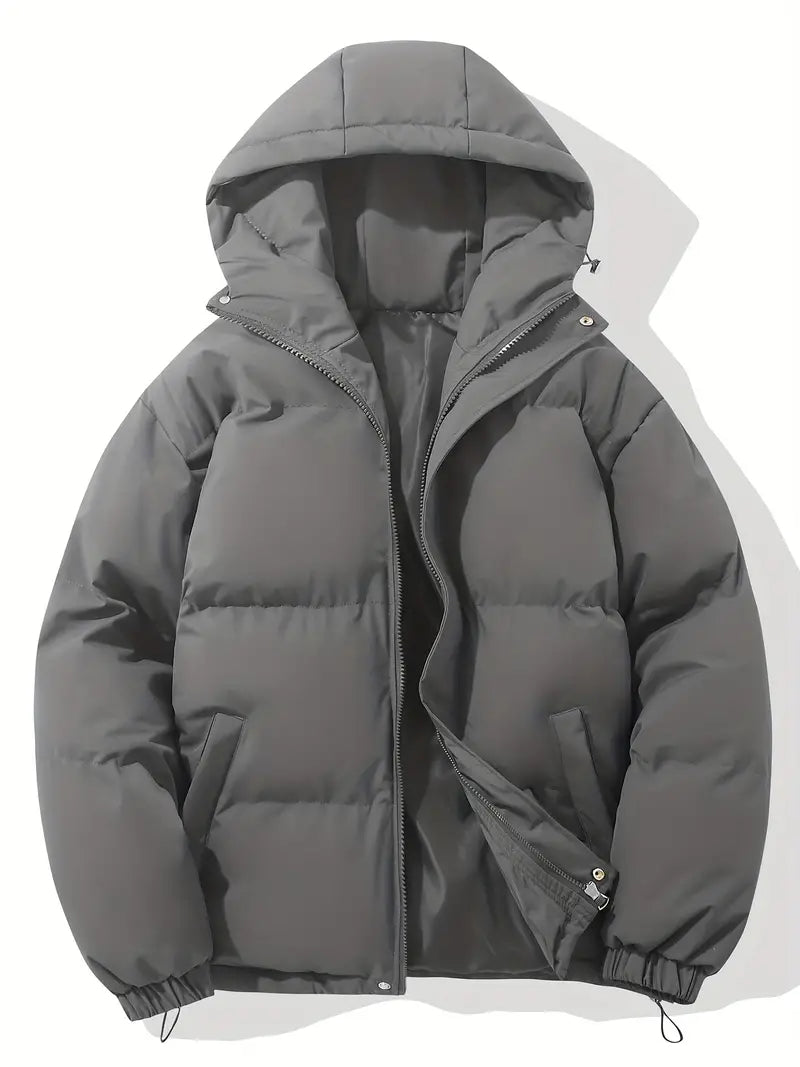 Elcy- Gefütterte Winterjacke mit Kapuze - Dunkelgrau / S