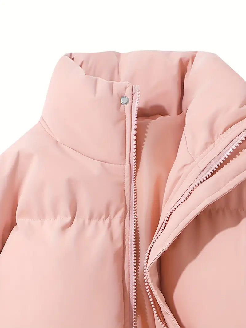 Elcy- Gefütterte Winterjacke mit Kapuze - Rosa / S