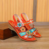 Kressa | Elegante rote Sandale mit Absatz und hohem Komfort