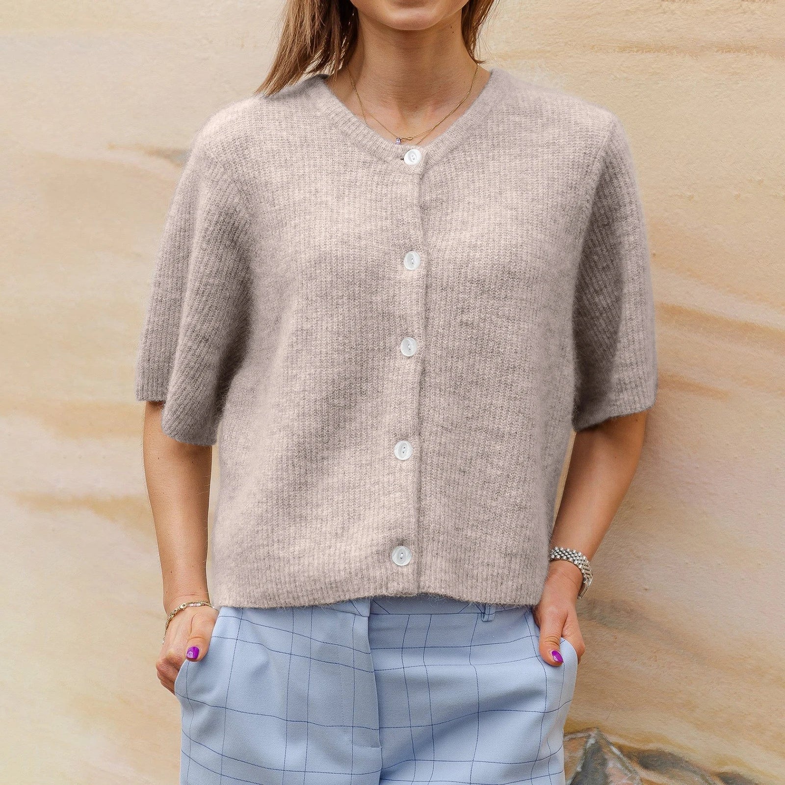 Mycah | Kurzärmelige Strickjacke