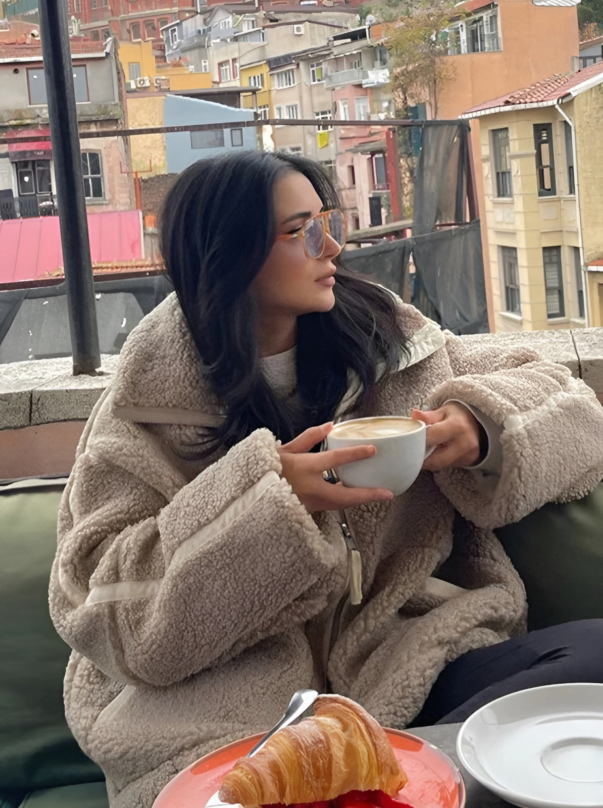 Dalina | Übergroßer Teddy-Mantel