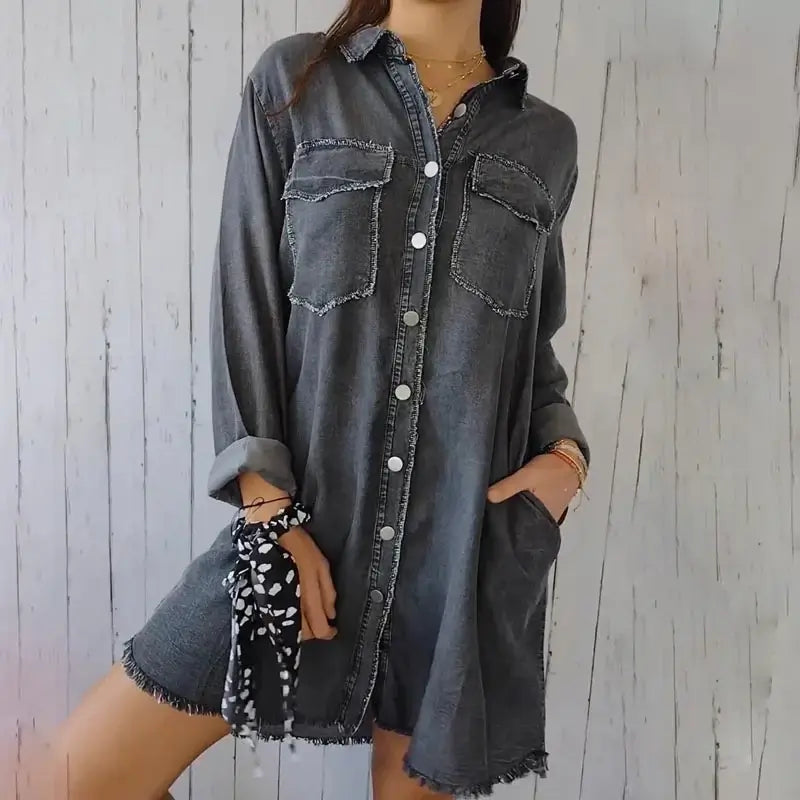 Julietta | lange Damen-Jeansjacke, vielseitig kombinierbar.