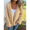 Zara™ | Strick-Cardigan mit V-Ausschnitt - Jakker - Khaki / S