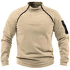 Nelson | Taktischer Militär-Zipper-Sweatshirt für Herren - Khaki / XS