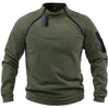 Nelson | Taktischer Militär-Zipper-Sweatshirt für Herren - Armeegrün / XS