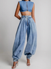 Jane™ | Hoch taillierte Baumwollhose für Damen