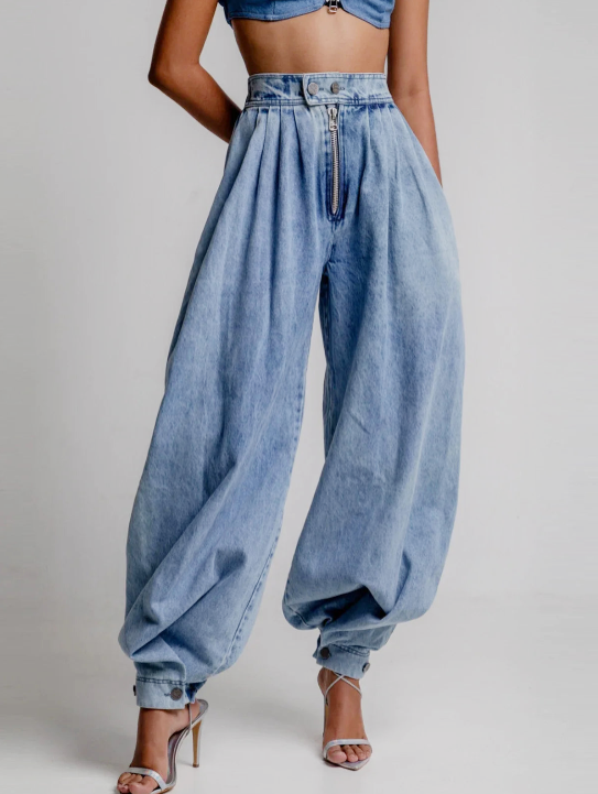 Jane™ | Hoch taillierte Baumwollhose für Damen