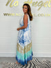 Ariela | Handgefertigtes Maxikleid mit Batikmuster