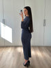 Ebaries | Drapiertes Midikleid