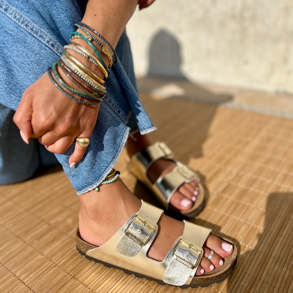 Polla | Wildleder Sandalen mit doppeltem Riemen