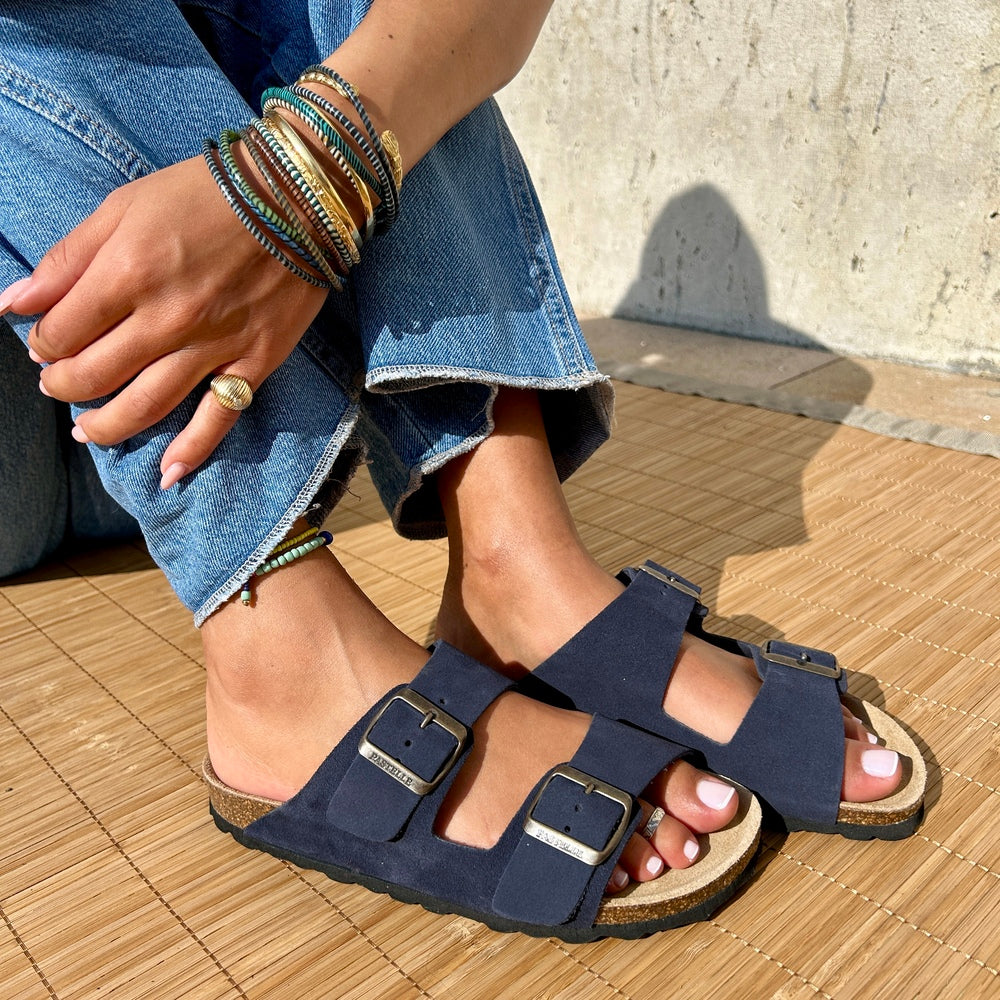 Polla | Wildleder Sandalen mit doppeltem Riemen