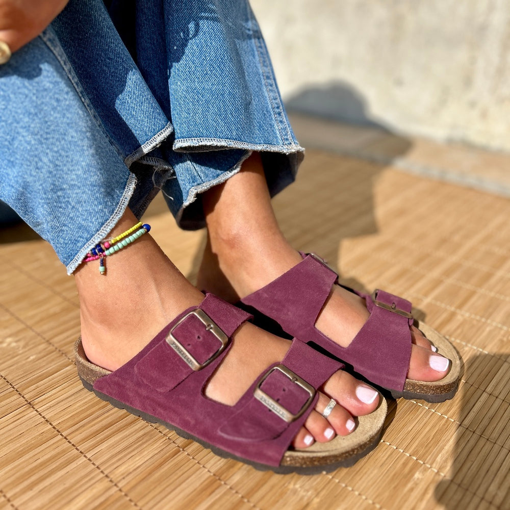 Polla | Wildleder Sandalen mit doppeltem Riemen