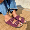Polla | Wildleder Sandalen mit doppeltem Riemen
