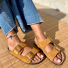 Polla | Wildleder Sandalen mit doppeltem Riemen