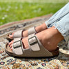 Polla | Wildleder Sandalen mit doppeltem Riemen