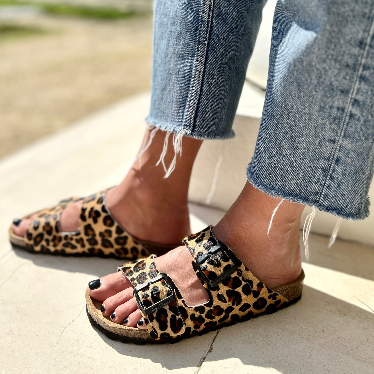 Polla | Wildleder Sandalen mit doppeltem Riemen