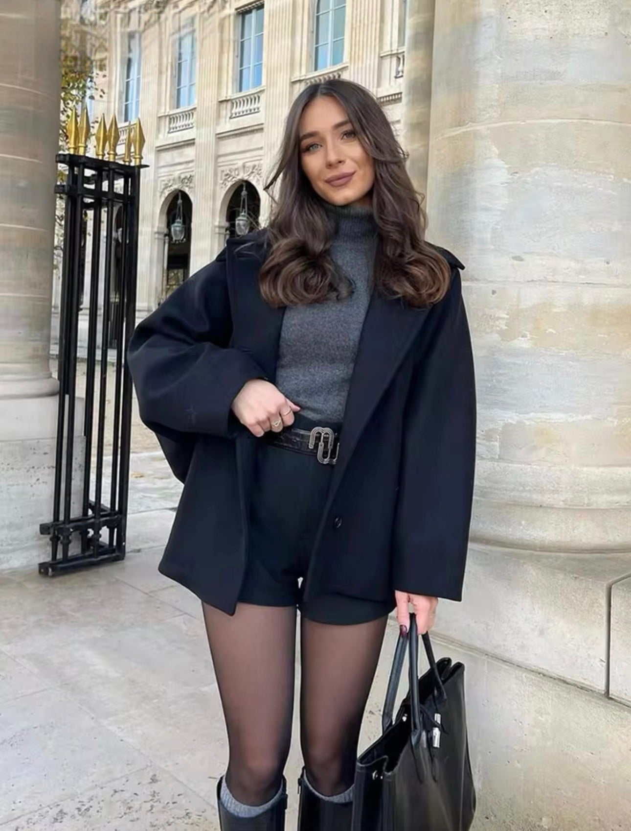 Linsey | Trendiger, übergroßer Wollmantel - Fashion - Braunbeige (fast ausverkauft) / XS