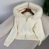 Silvia | Eleganter Cardigan mit Fellkragen