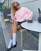 Beth | Oversize-Hüftpullover in Rosa