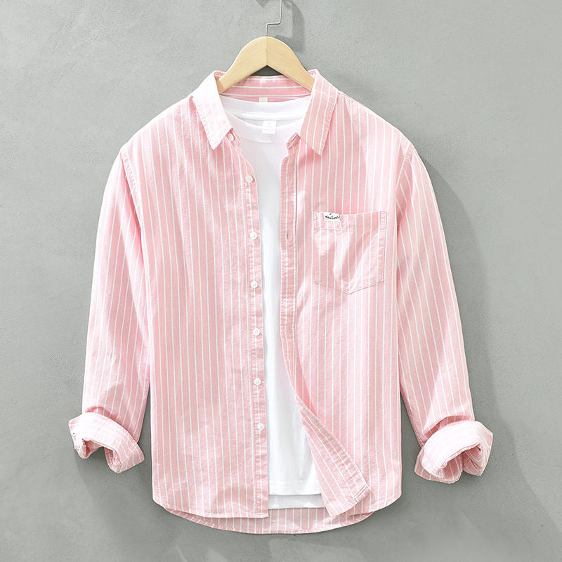 Kevin™ | Leinenhemd - Rosa / XS