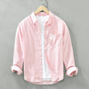 Kevin™ | Leinenhemd - Rosa / XS