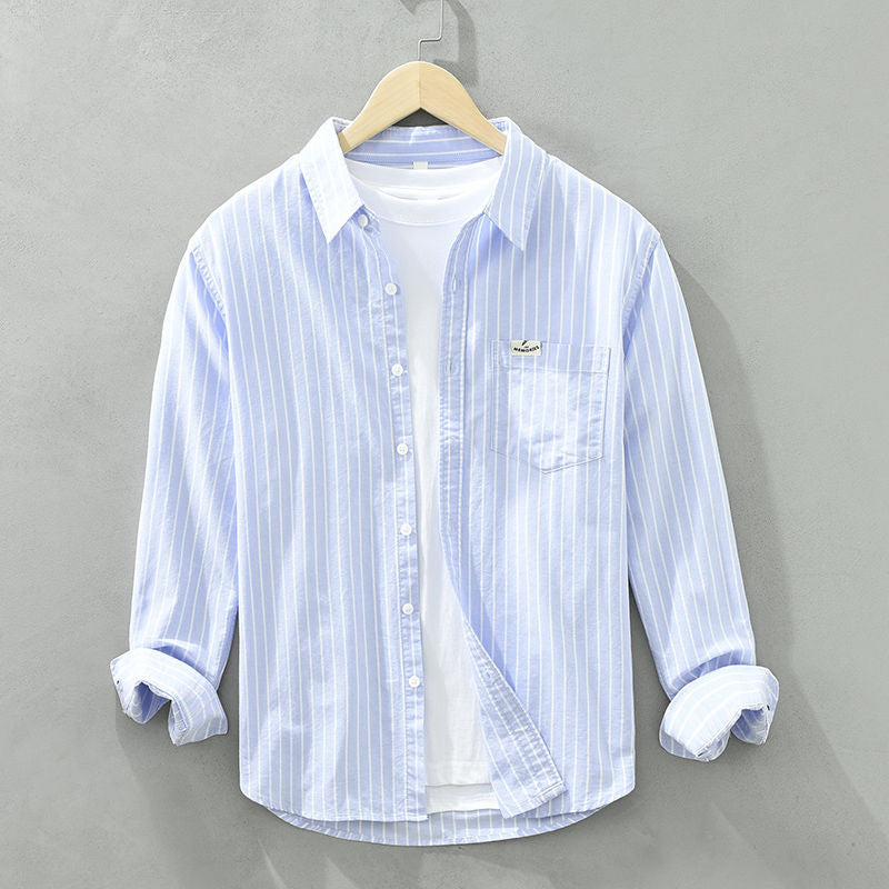 Kevin™ | Leinenhemd - Blau / XS