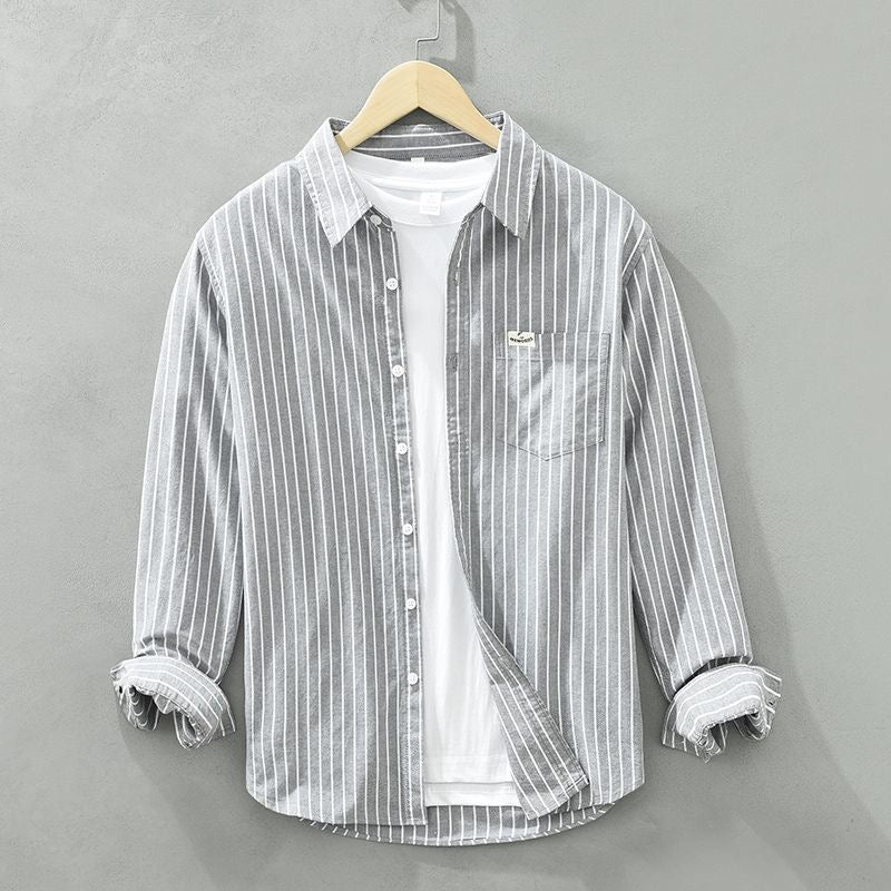 Kevin™ | Leinenhemd - Grau / XS