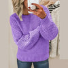 Kelly | Klassischer Wollpullover - 1994-R - Violett / S