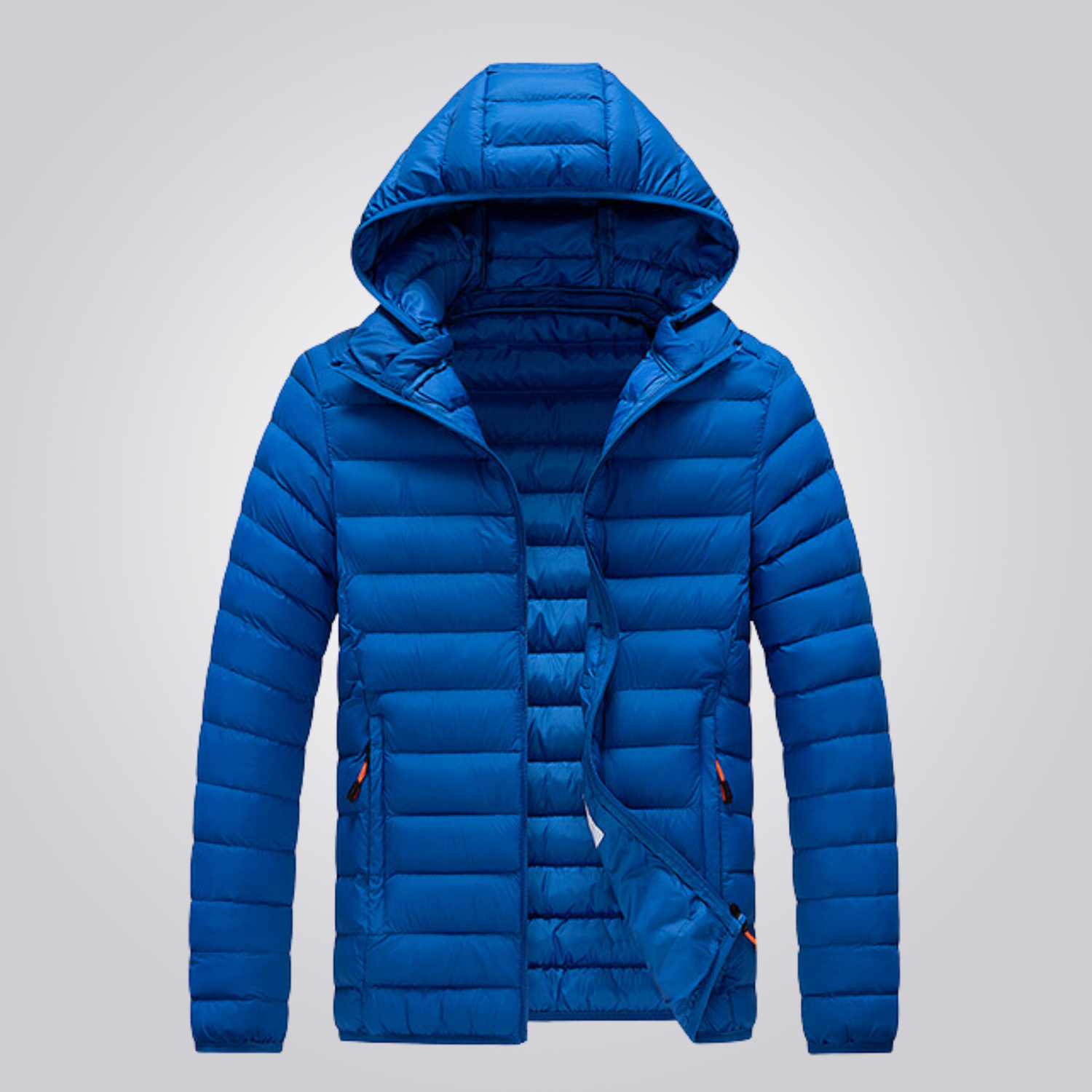 FlexKalt™ – Wattierte Jacke mit abnehmbarer Kapuze - Blau / M