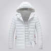 FlexKalt™ – Wattierte Jacke mit abnehmbarer Kapuze - Weiß / M
